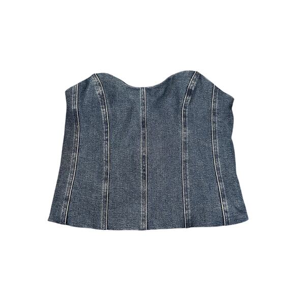 Show Me Your Mumu Baton Rouge Top in Blue Indigo L - Picture 7 of 10